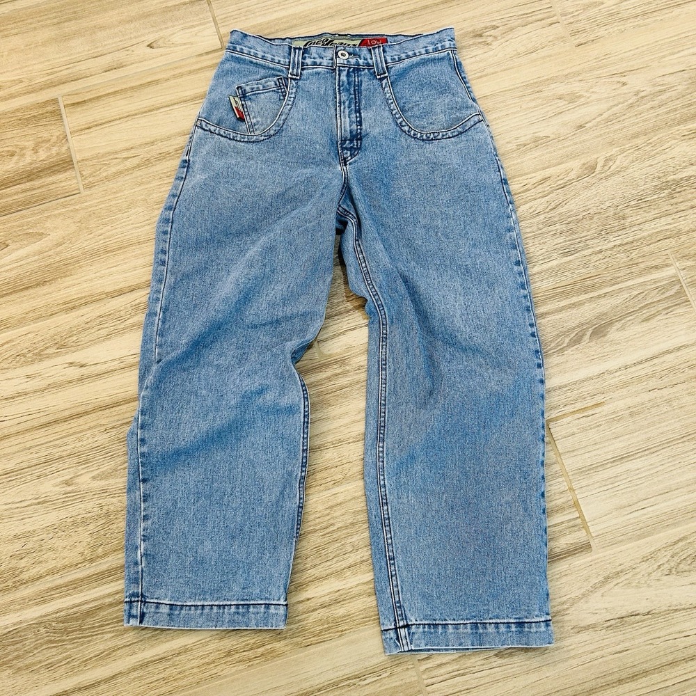 JNCO Jeans Low Down Classic Vintage Y2K Baggy Denim Wide Leg Skater Men's 32x30